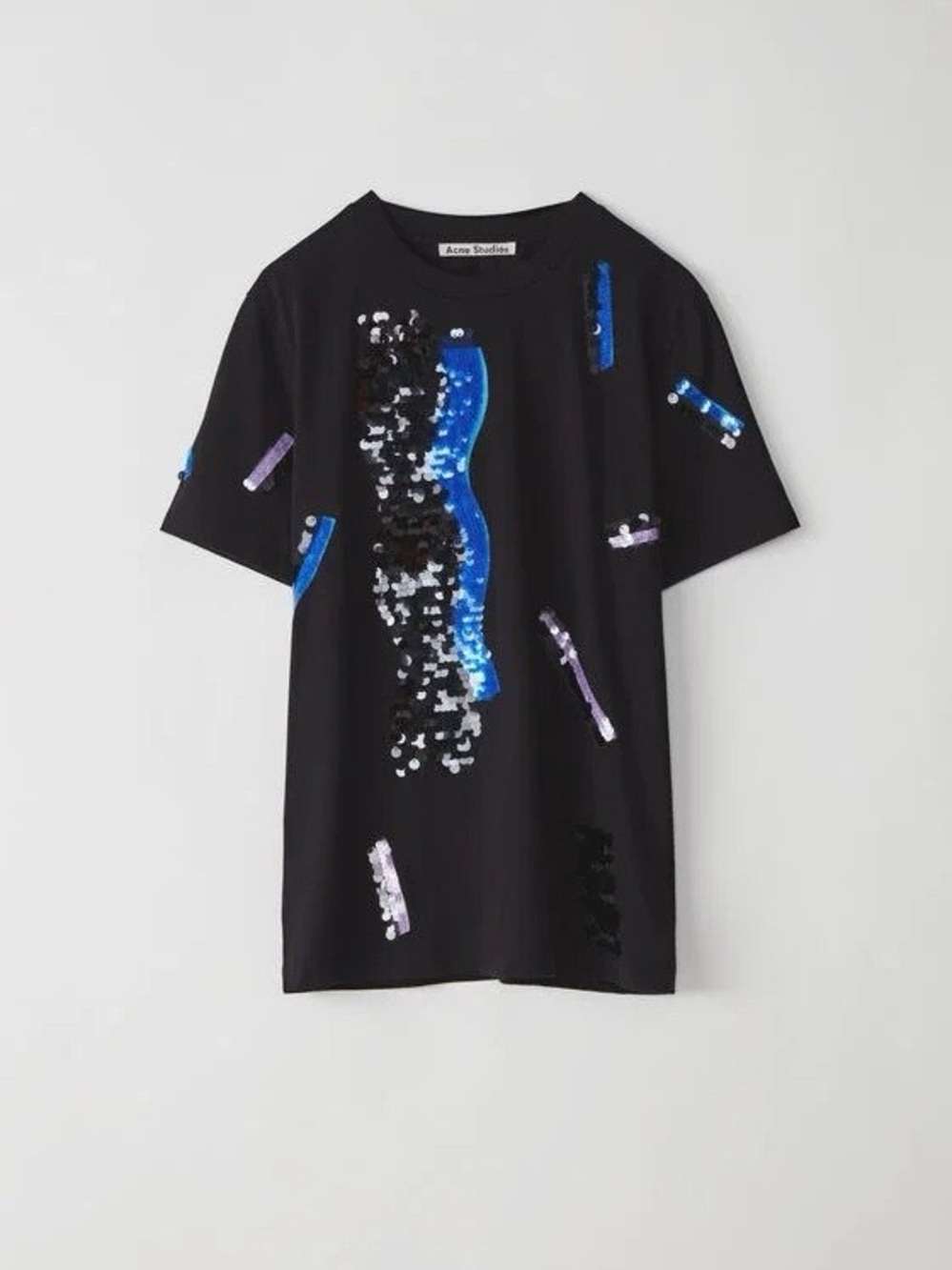 Acne Studios Black Sequin Embellished Tee